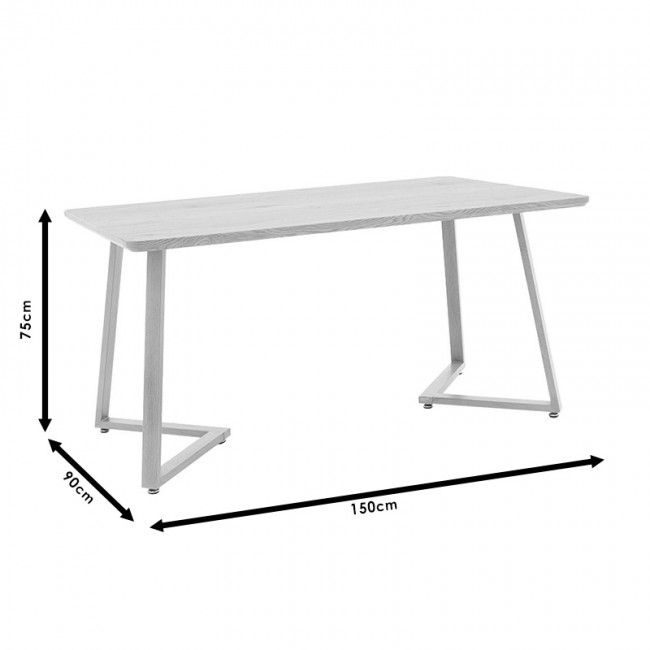 Tραπέζι Garren pakoworld MDF φυσικό 150x90x75εκ