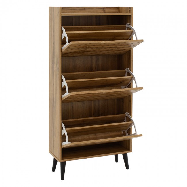 Παπουτσοθήκη Thelma pakoworld 9 ζεύγων sonoma 60x23.8x131.6εκ Παπουτσοθήκη Thelma pakoworld 9 ζεύγων sonoma 60x23.8x131.6εκ