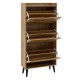 Παπουτσοθήκη Thelma pakoworld 9 ζεύγων sonoma 60x23.8x131.6εκ Παπουτσοθήκη Thelma pakoworld 9 ζεύγων sonoma 60x23.8x131.6εκ