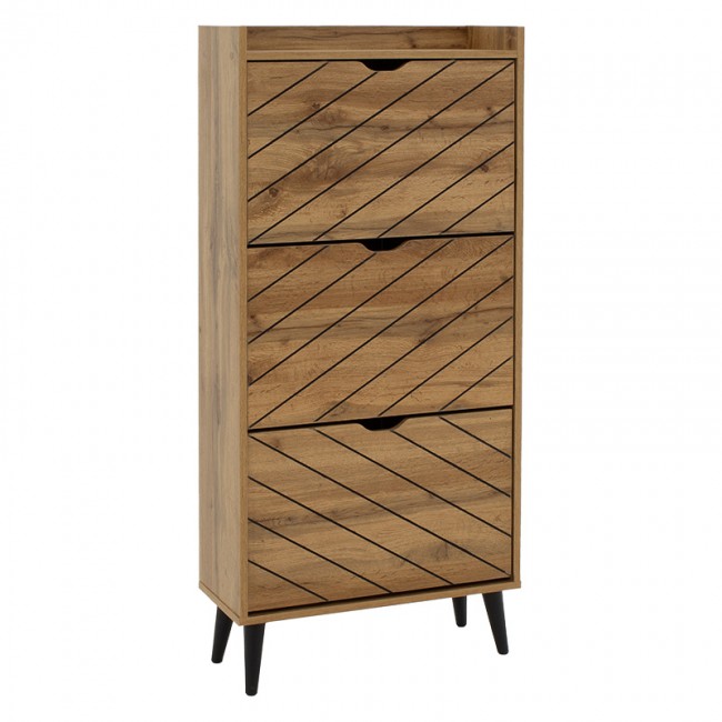 Παπουτσοθήκη Thelma pakoworld 9 ζεύγων sonoma 60x23.8x131.6εκ Παπουτσοθήκη Thelma pakoworld 9 ζεύγων sonoma 60x23.8x131.6εκ