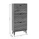 Παπουτσοθήκη Thelma pakoworld 9 ζεύγων sonoma 60x23.8x131.6εκ Παπουτσοθήκη Thelma pakoworld 9 ζεύγων sonoma 60x23.8x131.6εκ