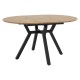 Tραπέζι Frances pakoworld επεκτεινόμενο MDF sonoma-μαύρο 100-140x100x75εκ Tραπέζι Frances pakoworld επεκτεινόμενο MDF sonoma-μαύρο 100-140x100x75εκ
