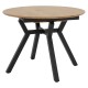 Tραπέζι Frances pakoworld επεκτεινόμενο MDF sonoma-μαύρο 100-140x100x75εκ Tραπέζι Frances pakoworld επεκτεινόμενο MDF sonoma-μαύρο 100-140x100x75εκ