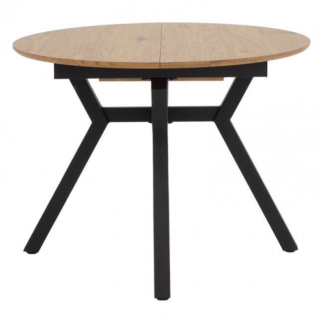 Tραπέζι Frances pakoworld επεκτεινόμενο MDF sonoma-μαύρο 100-140x100x75εκ Tραπέζι Frances pakoworld επεκτεινόμενο MDF sonoma-μαύρο 100-140x100x75εκ