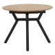 Tραπέζι Frances pakoworld επεκτεινόμενο MDF sonoma-μαύρο 100-140x100x75εκ Tραπέζι Frances pakoworld επεκτεινόμενο MDF sonoma-μαύρο 100-140x100x75εκ