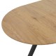 Tραπέζι Frances pakoworld επεκτεινόμενο MDF sonoma-μαύρο 100-140x100x75εκ Tραπέζι Frances pakoworld επεκτεινόμενο MDF sonoma-μαύρο 100-140x100x75εκ