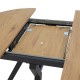 Tραπέζι Frances pakoworld επεκτεινόμενο MDF sonoma-μαύρο 100-140x100x75εκ Tραπέζι Frances pakoworld επεκτεινόμενο MDF sonoma-μαύρο 100-140x100x75εκ