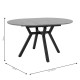 Tραπέζι Frances pakoworld επεκτεινόμενο MDF sonoma-μαύρο 100-140x100x75εκ Tραπέζι Frances pakoworld επεκτεινόμενο MDF sonoma-μαύρο 100-140x100x75εκ