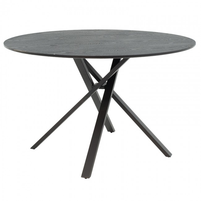 Tραπέζι Cerco pakoworld MDF μαύρο Φ120x75εκ Tραπέζι Cerco pakoworld MDF μαύρο Φ120x75εκ