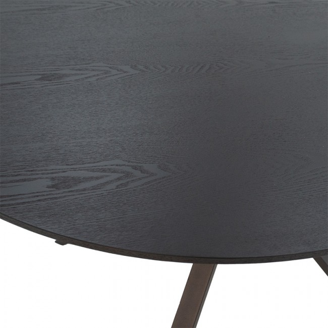 Tραπέζι Cerco pakoworld MDF μαύρο Φ120x75εκ Tραπέζι Cerco pakoworld MDF μαύρο Φ120x75εκ