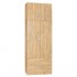 Ντουλάπα δίφυλλη και πατάρι Zelia pakoworld φυσικό 79x42x180εκ.