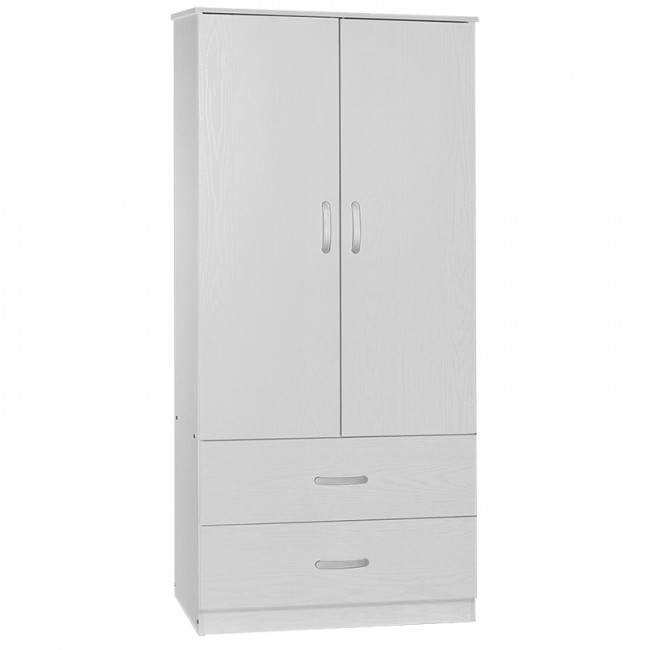 Ντουλάπα δίφυλλη και πατάρι Zelia pakoworld λευκό 79x42x180εκ. Ντουλάπα δίφυλλη και πατάρι Zelia pakoworld λευκό 79x42x180εκ.