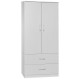 Ντουλάπα δίφυλλη και πατάρι Zelia pakoworld λευκό 79x42x180εκ. Ντουλάπα δίφυλλη και πατάρι Zelia pakoworld λευκό 79x42x180εκ.