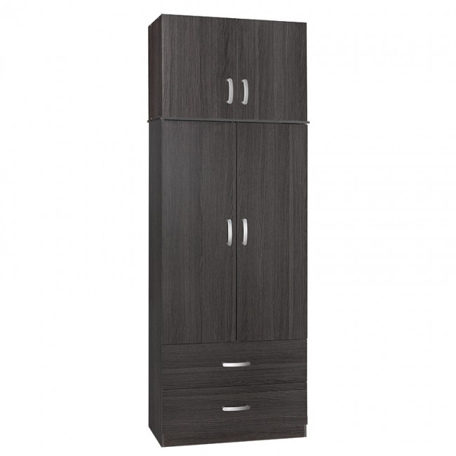 Ντουλάπα δίφυλλη και πατάρι Zelia pakoworld wenge 79x42x180εκ. Ντουλάπα δίφυλλη και πατάρι Zelia pakoworld wenge 79x42x180εκ.