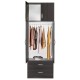 Ντουλάπα δίφυλλη και πατάρι Zelia pakoworld wenge 79x42x180εκ. Ντουλάπα δίφυλλη και πατάρι Zelia pakoworld wenge 79x42x180εκ.