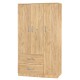Ντουλάπα τρίφυλλη και πατάρι Zelia pakoworld φυσικό 90x42x180εκ. Ντουλάπα τρίφυλλη και πατάρι Zelia pakoworld φυσικό 90x42x180εκ.