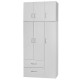 Ντουλάπα τρίφυλλη και πατάρι Zelia pakoworld λευκό 90x42x180εκ. Ντουλάπα τρίφυλλη και πατάρι Zelia pakoworld λευκό 90x42x180εκ.
