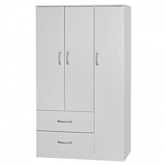 Ντουλάπα τρίφυλλη και πατάρι Zelia pakoworld λευκό 90x42x180εκ. Ντουλάπα τρίφυλλη και πατάρι Zelia pakoworld λευκό 90x42x180εκ.