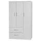 Ντουλάπα τρίφυλλη και πατάρι Zelia pakoworld λευκό 90x42x180εκ. Ντουλάπα τρίφυλλη και πατάρι Zelia pakoworld λευκό 90x42x180εκ.