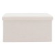Σκαμπό-μπαούλο Forward pakoworld ύφασμα μπουκλέ ivory 76.5x38x37.5εκ