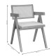 Πολυθρόνα Winslow pakoworld ξύλο rubberwood ανοικτό καρυδί-pvc rattan φυσικό-ύφασμα γκρι Πολυθρόνα Winslow pakoworld ξύλο rubberwood ανοικτό καρυδί-pvc rattan φυσικό-ύφασμα γκρι