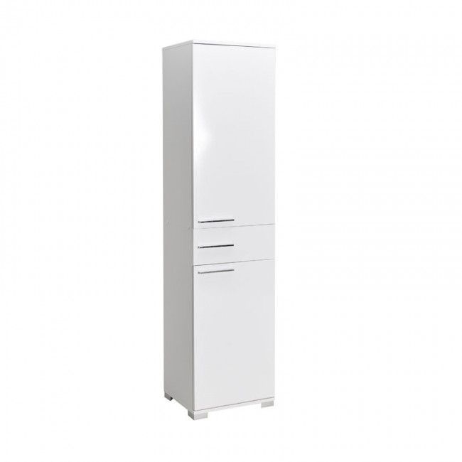 Ντουλάπα Chad pakoworld με συρτάρια λευκό gloss 45x40x188εκ Ντουλάπα Chad pakoworld με συρτάρια λευκό gloss 45x40x188εκ