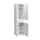 Ντουλάπα Chad pakoworld με συρτάρια λευκό gloss 45x40x188εκ Ντουλάπα Chad pakoworld με συρτάρια λευκό gloss 45x40x188εκ