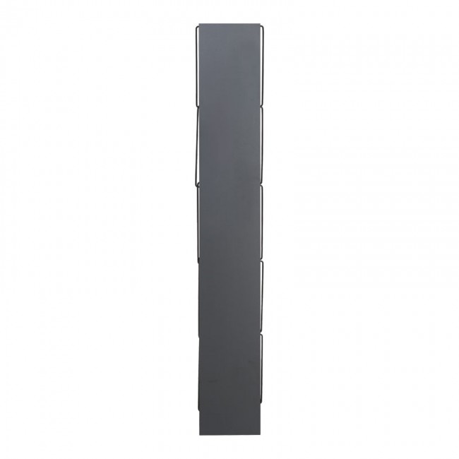 Βιβλιοθήκη mini Tars pakoworld ανθρακί-μαύρο 50x22x150εκ