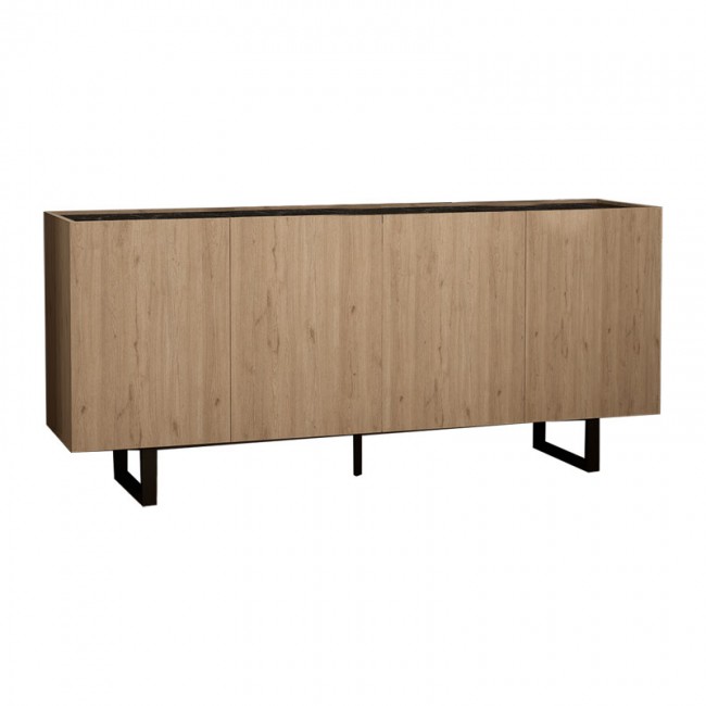 Μπουφές Kioubo pakoworld μελαμίνης oak-μαύρο 180x42x80εκ