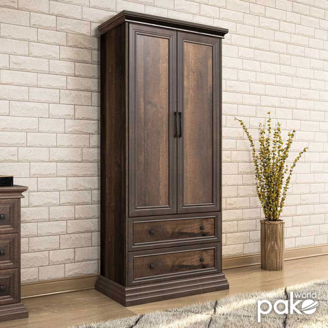 Ντουλάπα ρούχων δίφυλλη Mozart pakoworld χρώμα καρυδί 83x52x202,5εκ Ντουλάπα ρούχων δίφυλλη Mozart pakoworld χρώμα καρυδί 83x52x202,5εκ