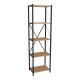 Βιβλιοθήκη Glase pakoworld oak-μαύρο μελαμίνης 40x30x150εκ Βιβλιοθήκη Glase pakoworld oak-μαύρο μελαμίνης 40x30x150εκ