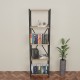 Βιβλιοθήκη Glase pakoworld oak-μαύρο μελαμίνης 40x30x150εκ Βιβλιοθήκη Glase pakoworld oak-μαύρο μελαμίνης 40x30x150εκ