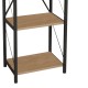 Βιβλιοθήκη Glase pakoworld oak-μαύρο μελαμίνης 40x30x150εκ Βιβλιοθήκη Glase pakoworld oak-μαύρο μελαμίνης 40x30x150εκ