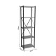 Βιβλιοθήκη Glase pakoworld oak-μαύρο μελαμίνης 40x30x150εκ Βιβλιοθήκη Glase pakoworld oak-μαύρο μελαμίνης 40x30x150εκ