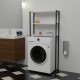 Έπιπλο πλυντηρίου Bothy pakoworld oak-μαύρο μελαμίνης 70x21x150εκ