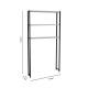 Έπιπλο πλυντηρίου Bothy pakoworld oak-μαύρο μελαμίνης 70x21x150εκ