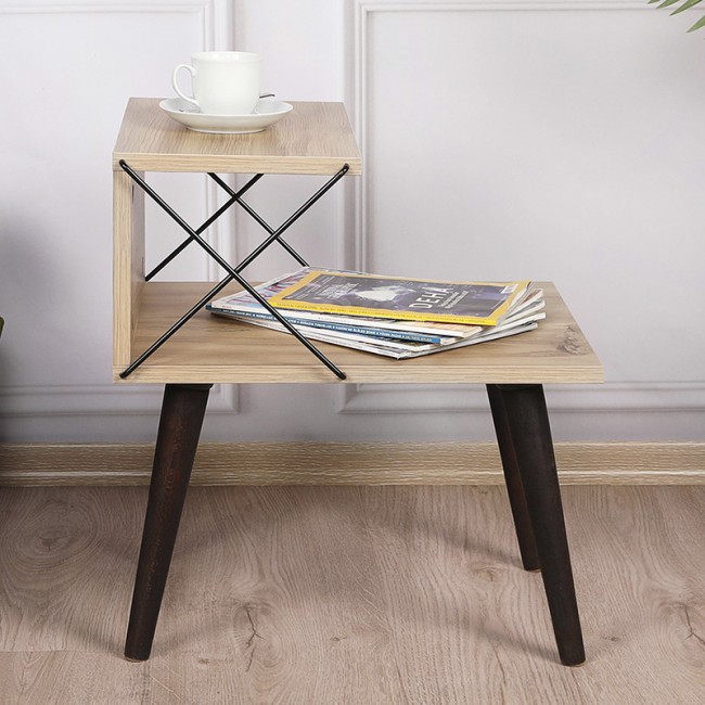 Βοηθητικό τραπέζι-κομοδίνο Gather pakoworld sonoma-καρυδί 50x40x55εκ Βοηθητικό τραπέζι-κομοδίνο Gather pakoworld sonoma-καρυδί 50x40x55εκ