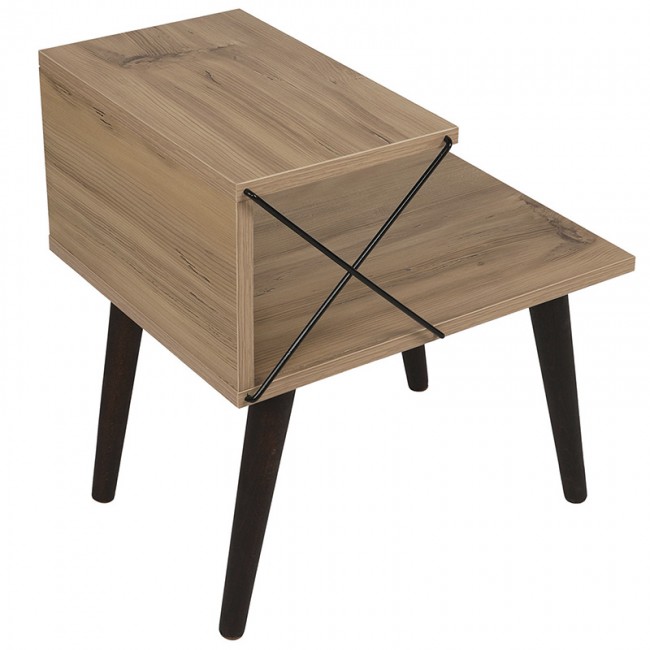 Βοηθητικό τραπέζι-κομοδίνο Gather pakoworld sonoma-καρυδί 50x40x55εκ Βοηθητικό τραπέζι-κομοδίνο Gather pakoworld sonoma-καρυδί 50x40x55εκ