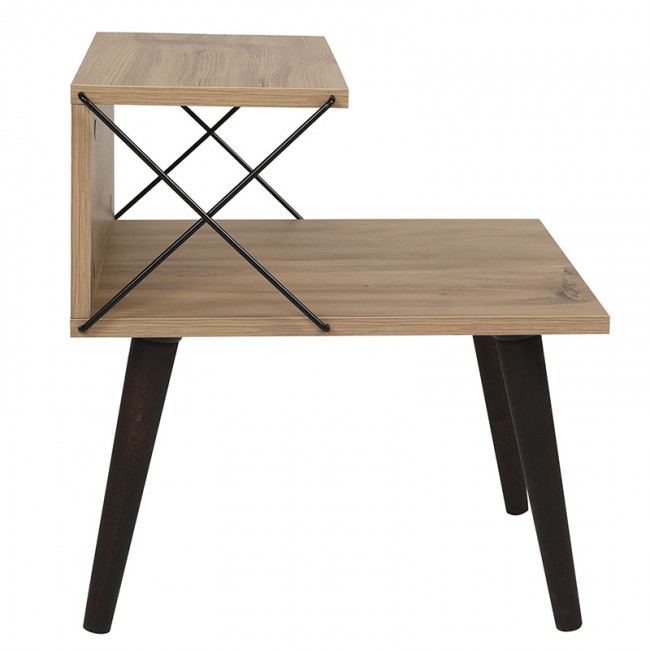 Βοηθητικό τραπέζι-κομοδίνο Gather pakoworld sonoma-καρυδί 50x40x55εκ Βοηθητικό τραπέζι-κομοδίνο Gather pakoworld sonoma-καρυδί 50x40x55εκ