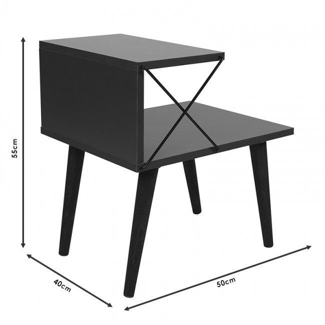 Βοηθητικό τραπέζι-κομοδίνο Gather pakoworld sonoma-καρυδί 50x40x55εκ Βοηθητικό τραπέζι-κομοδίνο Gather pakoworld sonoma-καρυδί 50x40x55εκ