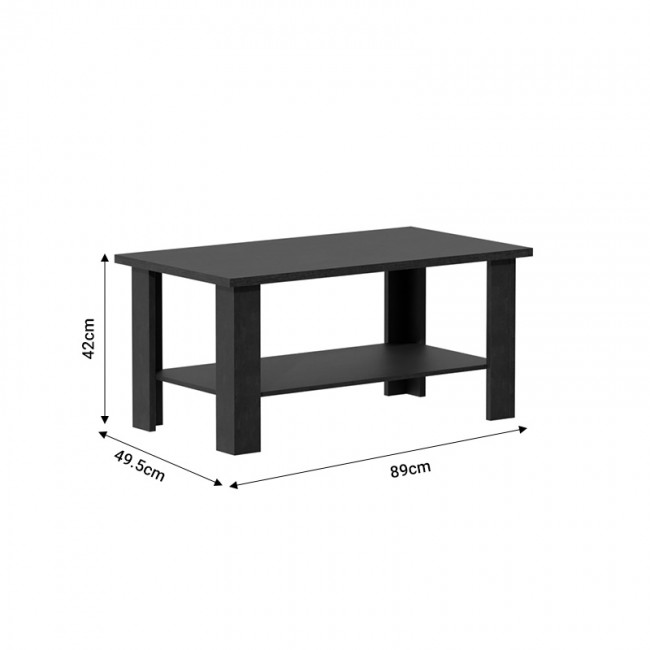 Τραπέζι σαλονιού Riano pakoworld zebrano μελαμίνης 89x49.5x42εκ Τραπέζι σαλονιού Riano pakoworld zebrano μελαμίνης 89x49.5x42εκ
