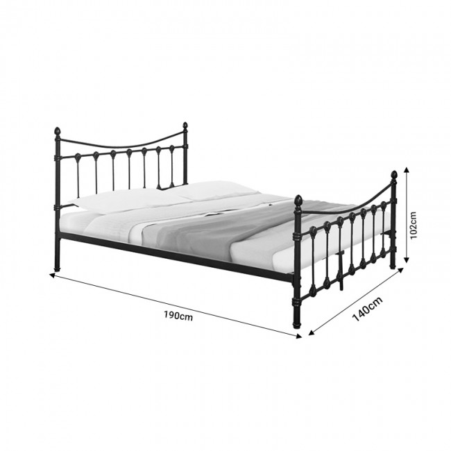 Κρεβάτι Beowulf pakoworld μαύρο μεταλλικό 140x190x102εκ Κρεβάτι Beowulf pakoworld μαύρο μεταλλικό 140x190x102εκ