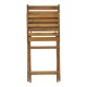 Καρέκλα Fatel pakoworld πτυσσόμενη ξύλο ακακίας φυσικό 40x53x82εκ