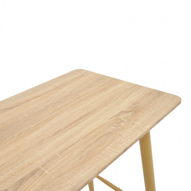 Τραπέζι μπαρ Senso pakoworld sonoma mdf επιφάνεια-φυσικό πόδι 120x60x103εκ