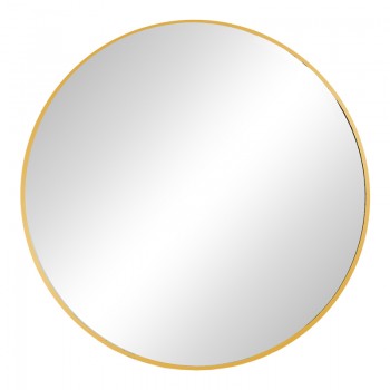 Καθρέπτης Emmett Inart χρυσό αλουμίνιο Φ80x2.5εκ