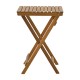 Τραπεζαρία Recofly-Lazio pakoworld σετ 5τεμ πτυσσόμενο φυσικό μασίφ ξύλο ακακίας 50x50x70εκ