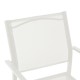 Πολυθρόνα Confidence pakoworld λευκό μέταλλο και λευκό textilene 54x54x86εκ