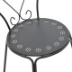 Καρέκλα Chari pakoworld στοιβαζόμενη μαύρο μέταλλο 49x55x90εκ