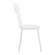 Καρέκλα Chari pakoworld στοιβαζόμενη λευκό μέταλλο 49x55x90εκ