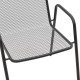 Πολυθρόνα Pomedon pakoworld στοιβαζόμενη μαύρο μέταλλο 56x64x87εκ